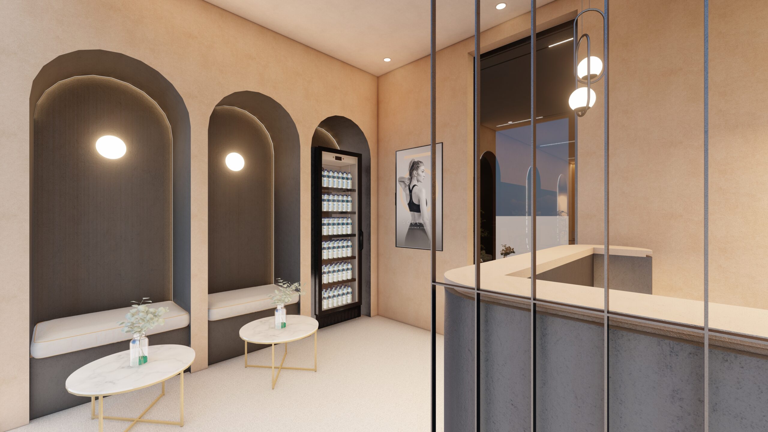Sculpto Studio health bar and waiting area